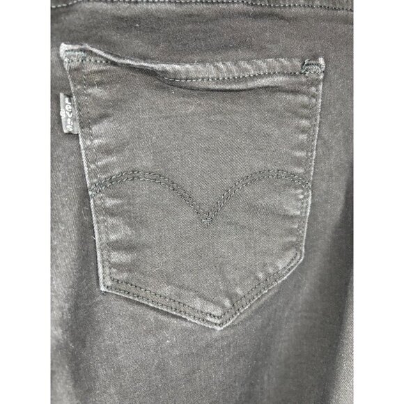 LEVI'S 721 Mid Rise Skinny Womens 20W Black Stretch - Picture 7 of 8